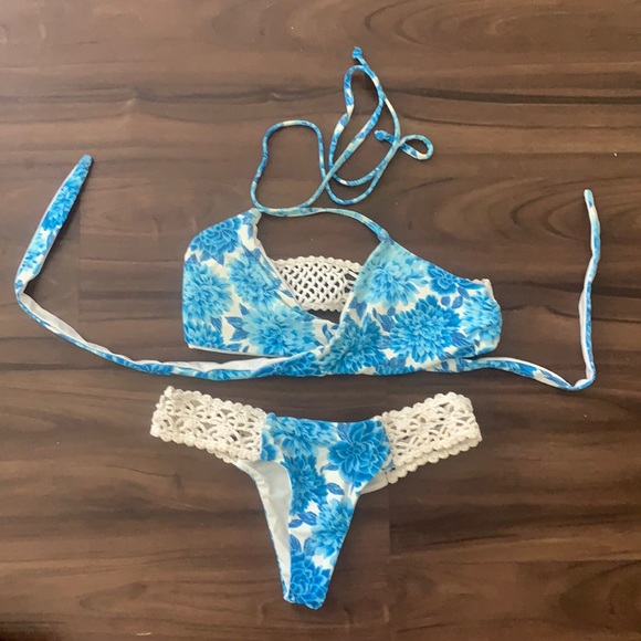 Frankies bikinis - blue iris set small - Picture 2 of 3